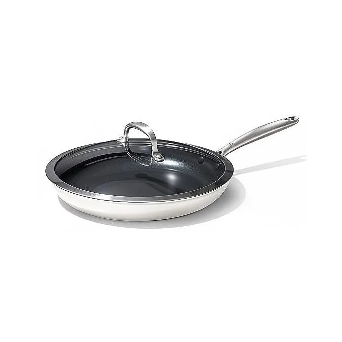 OXO Enhanced Non-Stick 12-Inch Frypan with Lid — Black