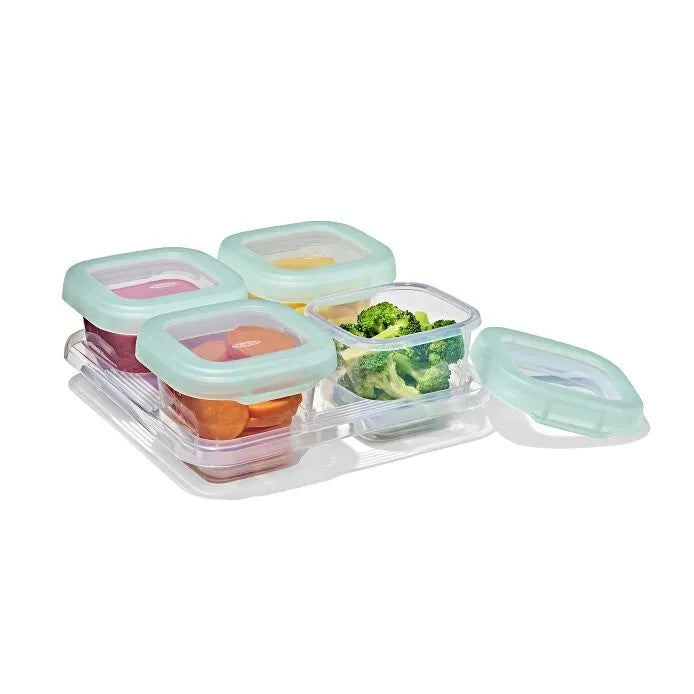 6 Oz Baby Blocks™ Plastic Freezer Storage Containers - Tot Teal
