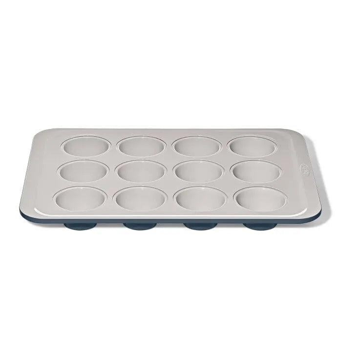 Non-Stick Pro Ceramic Coated Metal Bakeware 12-Cup Muffin Pan - Biscuit